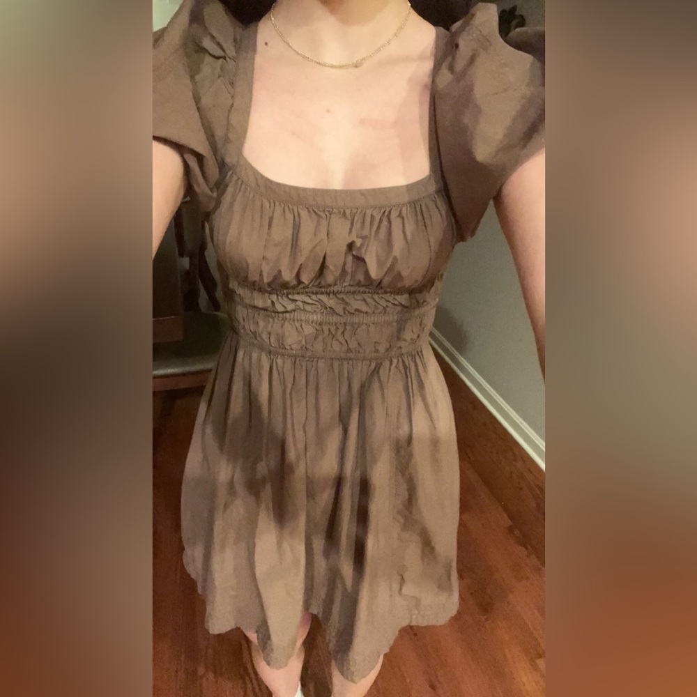 brown cute dress